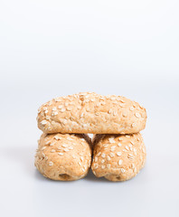 bread or oat bread on the background.