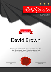 Certificate, Diploma of completion (design template, background)