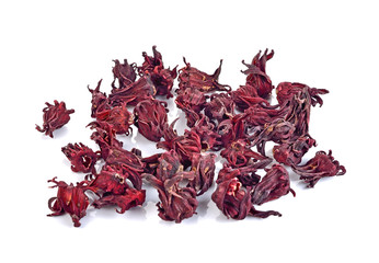 Obraz premium Dried roselle isolated on white background