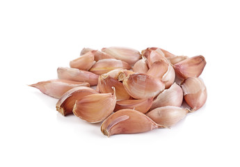 garlic cloves isolated on white background