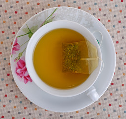 Cup of tea with tea bags