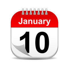 January 10 calendar icon