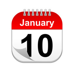 January 10 calendar icon