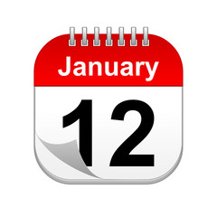January 12 calendar icon