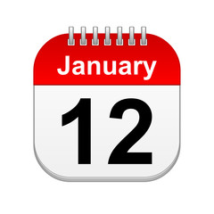 January 12 calendar icon