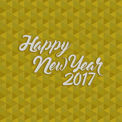 happy new year 2017 gold illustration