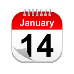 January 14 calendar icon