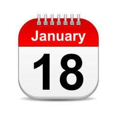 January 18 calendar icon