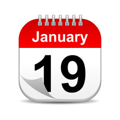 January 19 calendar icon