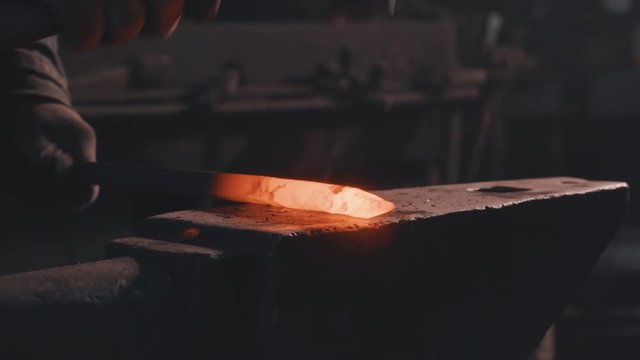 Forging of melted metal detail