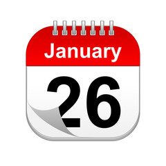 January 26 calendar icon