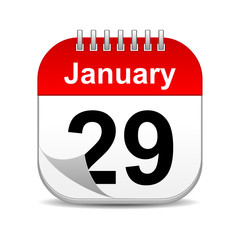 January 29 calendar icon