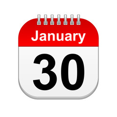 January 30 calendar icon