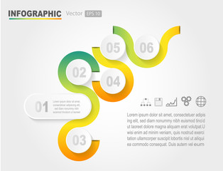 Infographic design template can be used for workflow layout, dia