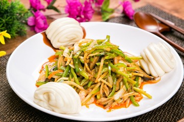 gochu japchae,  Stir-fried chinese Chili Peppers and Pork