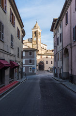 Obraz premium Gradoli (Italy) - A little medieval town beside Bolsena lake, with the famous old palace named Palazzo Farnese