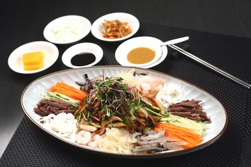  yangjangpi Assorted Seafood and Vegetables with Mustard Sauce