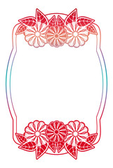 Beautiful floral label with gradient fill.  Raster clip art.