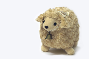 Dolly the sheep  Isolated,against a white background special for gift. picture used design