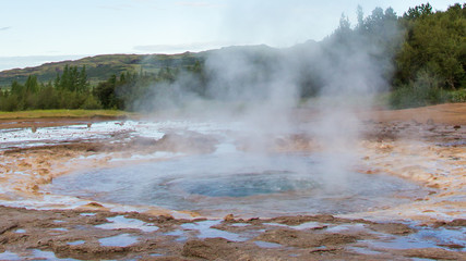 The famous Strokkur Geyser - Iceland - Close-up