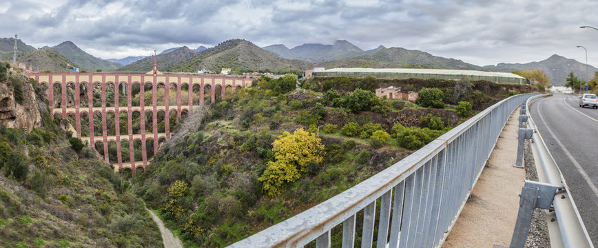 Eagle Bridge in Nerja, Malaga. Panoramic