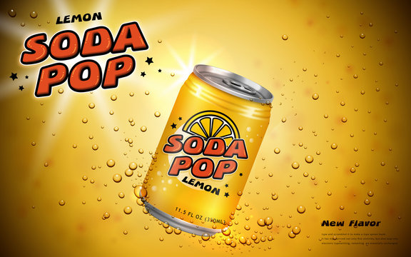 Lemon soda pop ads