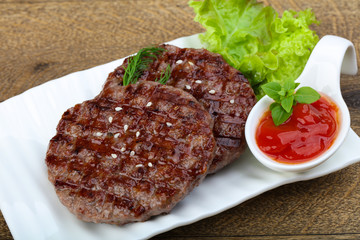 Grilled burger cutlet