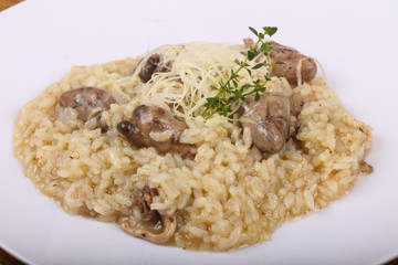 Risotto wich chicken hearts
