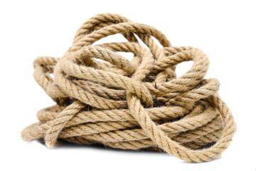 Rope on white background isolated
