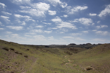 Die Hügellandschaft der südlichen Mongolei - Wüste Gobi