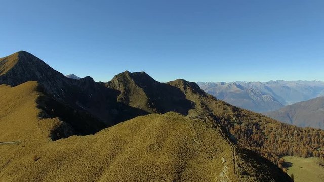 Aerial 4k - Valgerola (IT) - Vista aerea del Monte Rosetta