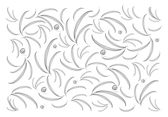 Beautiful White Wallpaper with Leaves Pattern Background