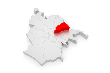 Tiburtina - Rom Stadtplan - Bezirke 3D