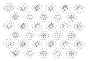 White Vintage Wallpaper with Flower Pattern Background