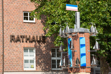 Rathaus in Laboe, an der Kieler Förde in Schleswig-Holstein