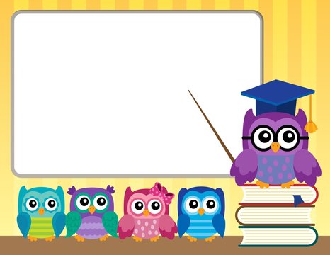 Owl teacher and owlets theme image 9