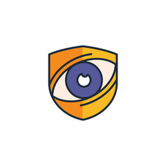 Eye Shield Security Logo Vector Design