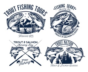 Fishing Logo Set