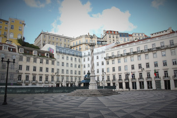 Fototapeta premium Lisbonne, place de l’hôtel de ville