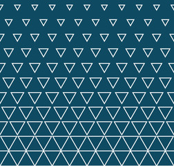 Abstract geometry blue fashion triangle halftone pattern