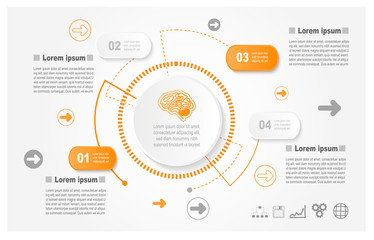 Infographic design template can be used for workflow layout, dia