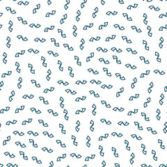 Abstract geometric  blue memphis fashion design bow pattern