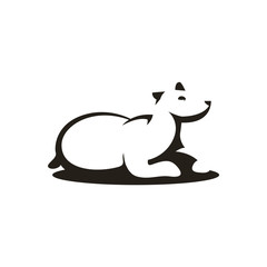 Polar Bear Silhouette Abstract Image Character Illustration