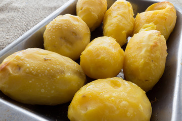 Potatoes baked in the oven