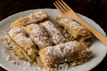 Kurdish Pastry with caster sugar / Kurt Boregi.