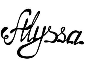 Alyssa name lettering