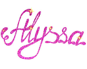 Alyssa name lettering tinsels