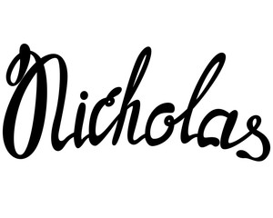 Nicholas name lettering