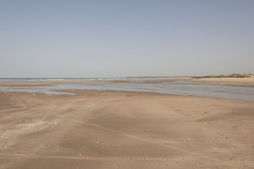 Fototapeta na wymiar Playa paradisíaca de Gambia