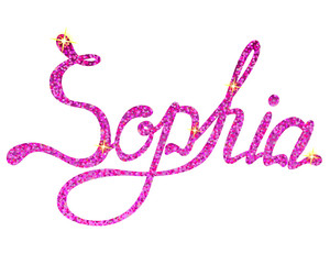 Sophia name lettering tinsels